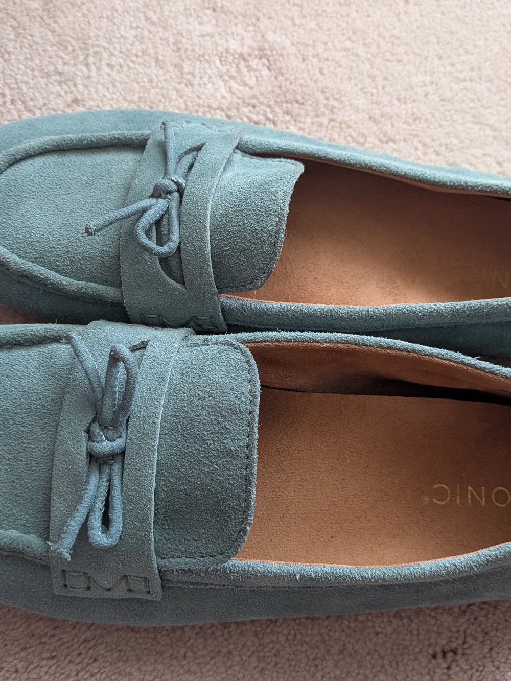 Women's Vionic Suede Loafers in Teal - Classic Slip-On Style